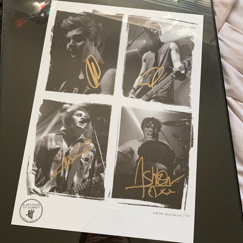 5 Seconds of Summer Signed Framed Photo